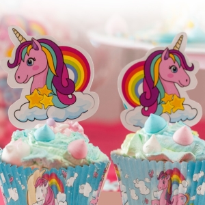 Koky na cupcakes se zpichy Unicorn 24 ks