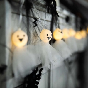 LED světelný řetěz Duchové s textilií 2 m