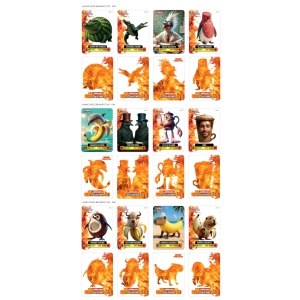 Laminované sběratelské kartičky BrainRot