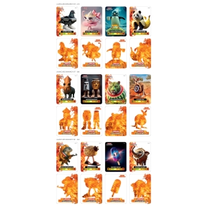 Laminované sběratelské kartičky BrainRot