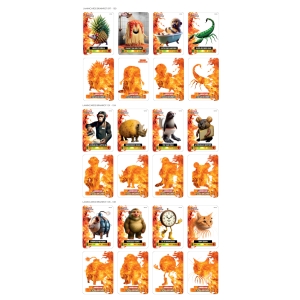 Laminované sběratelské kartičky BrainRot