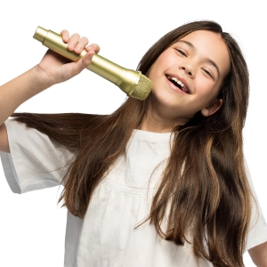 Mikrofon deluxe zlatý 24 cm