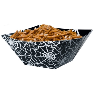 Miska černá hranatá s pavučinami