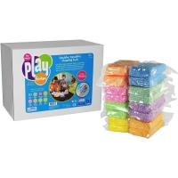 Modelovacia hmota Playfoam rozdelen na 16 dielov v 8 rznych farbch