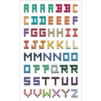 Nlepky Mini Farebn abeceda 7,5 x 12,3 cm