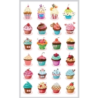 Nlepky Mini Cupcakes 7,5 x 12,3 cm