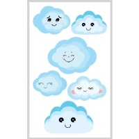 Nlepky Mini oblaky 7,5 x 12,3 cm