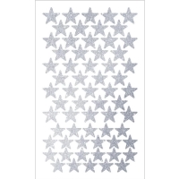 Nlepky Mini strieborn hviezdy 7,5 x 12,3 cm