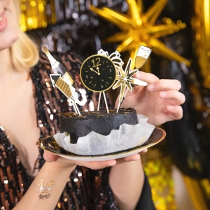 Napichovátka HNY černo-zlatá 6ks