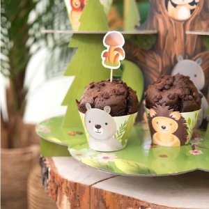 Obal na muffiny Lesní zvířátka 6 ks