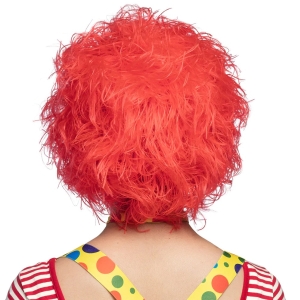 Paruka červená kudrnatá klaunská