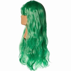 PARUKA dlouhé lokny zelená