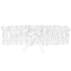 Podvazek svatební podvazek krajkový bílý