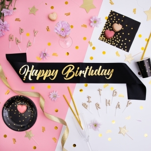 Šerpa narozeninová Happy Birthday černá