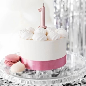 Svíčka dortová číslice 1 Rose Gold 10 cm