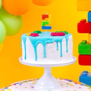 Svíčka dortová číslo 2 Lego kostičky 11 cm