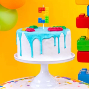 Svíčka dortová číslo 3 Lego kostičky 11 cm