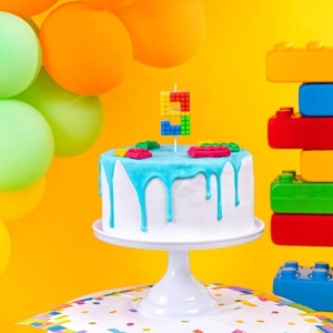 Svíčka dortová číslo 9 Lego kostičky 11 cm