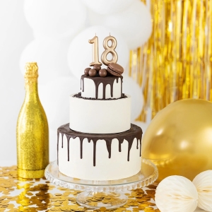 Svíčka narozeninová číslo "1" zlatá 7 cm