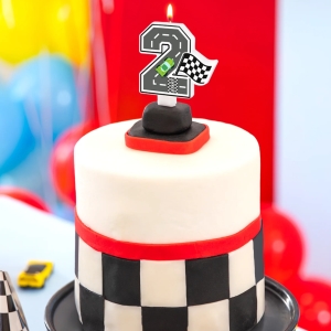 Svíčka závodní auto č. "2" 7 cm
