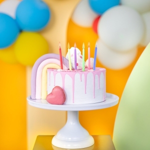 Svíčky narozeninové barevné s barevnými plamínky 6 ks