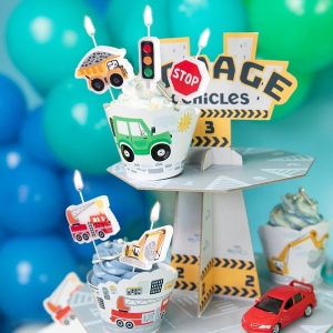 Svíčky dortové Stavební vozidla 5 ks