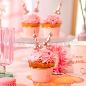 Svíčky penis růžové zlato 5ks