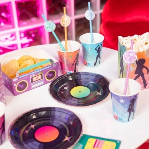 Papírové talíře Disco 18 cm 6 ks