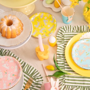 Talíře papírové Zajíčci 18 cm 6 ks