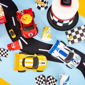 Talíře papírové závodní auta 6 ks