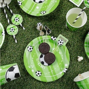 Talířky papírové Fotbal 18 cm 6 ks