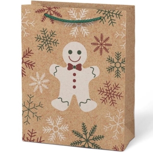 Taška papírová M vánoční mix 19x25 cm