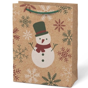 Taška papírová M vánoční mix 19x25 cm