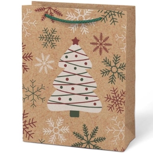 Taška papírová M vánoční mix 19x25 cm