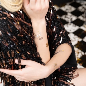 Tetování HNY zlato-stříbrné 15ks