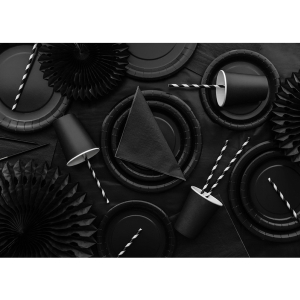 Ubrousky papírové černé 33x33 cm 20 ks