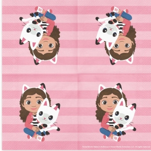 Ubrousky papírové Gabby's Dollhouse 33x33 cm 20 ks