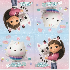 Uborusky papírové Gabby's Dollhouse 33x33 cm 20 ks