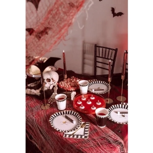 Kelímky papírové Pavouci černo-béžové 400 ml 6 ks