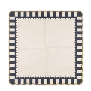 Ubrousky papírové černo-béžové 33x33cm 12 ks