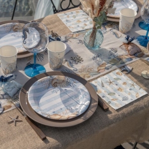 Ubrousky papírové s mořským motivem 33x33cm 20ks