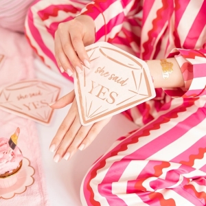 Ubrousky papírové She Said Yes růžové zlato 10 ks