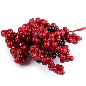 Umělá jeřabina červená trs 10ks