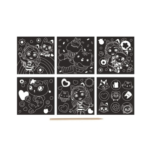 Vyškrabávací obrázky Gábinčin kouzelný domeček 6 ks