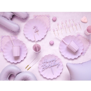 Zápich do dortu Happy Birthday fialový 17 cm