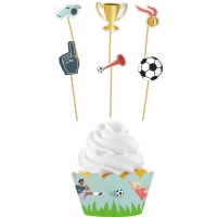 Zpichy na cupcakes Fotbal 6 ks