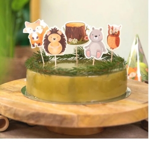 Zápichy na dort Lesní zvířátka 9 ks