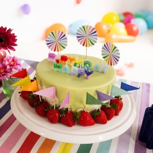 Zápichy vlaječky mix barev 10 ks