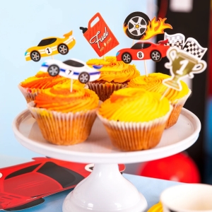 Zápichy na cupcakes závodní auta 7 ks