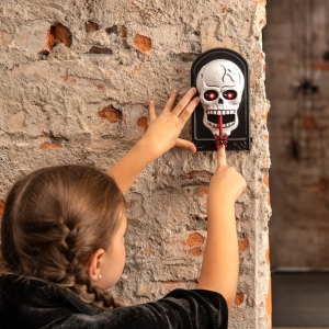 Zvonek halloweenská lebka
